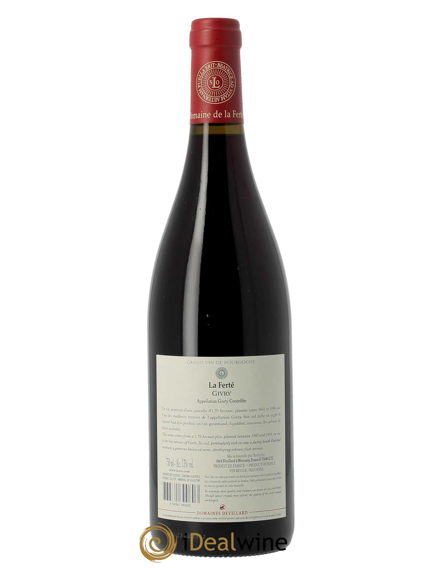 Givry Domaine de la Ferté  2021 - Lot de 1 Bouteille