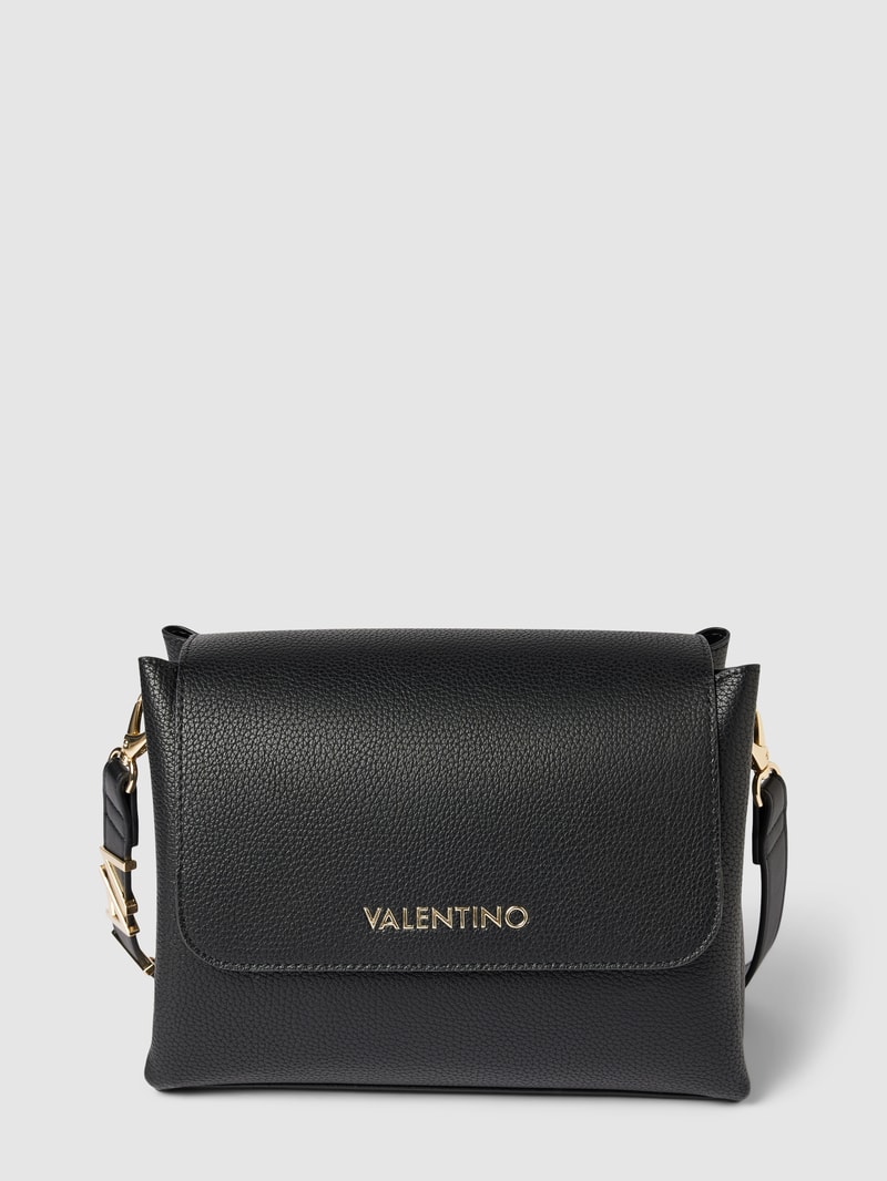 Handtasche mit Label-Applikation Modell 'ALEXIA' in black