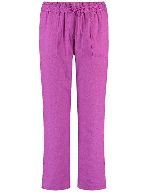 Schlupfhose Easy Fit aus Baumwoll-Leinen