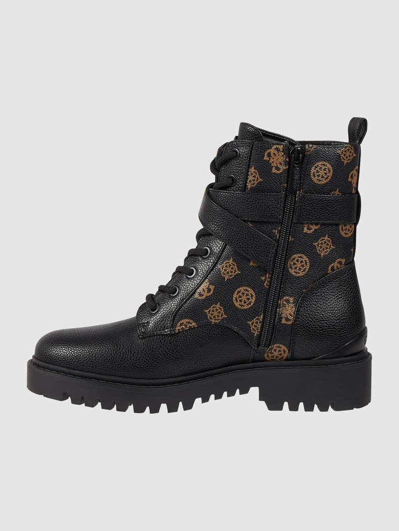 Boots mit Logo-Muster in schwarz