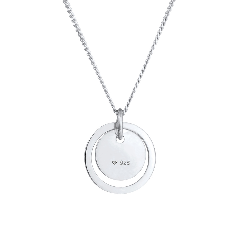 Elli Elli Collier Pendentif Cercle des Dames Geo Trend Matt Basic en argent sterling 9 Bijoux