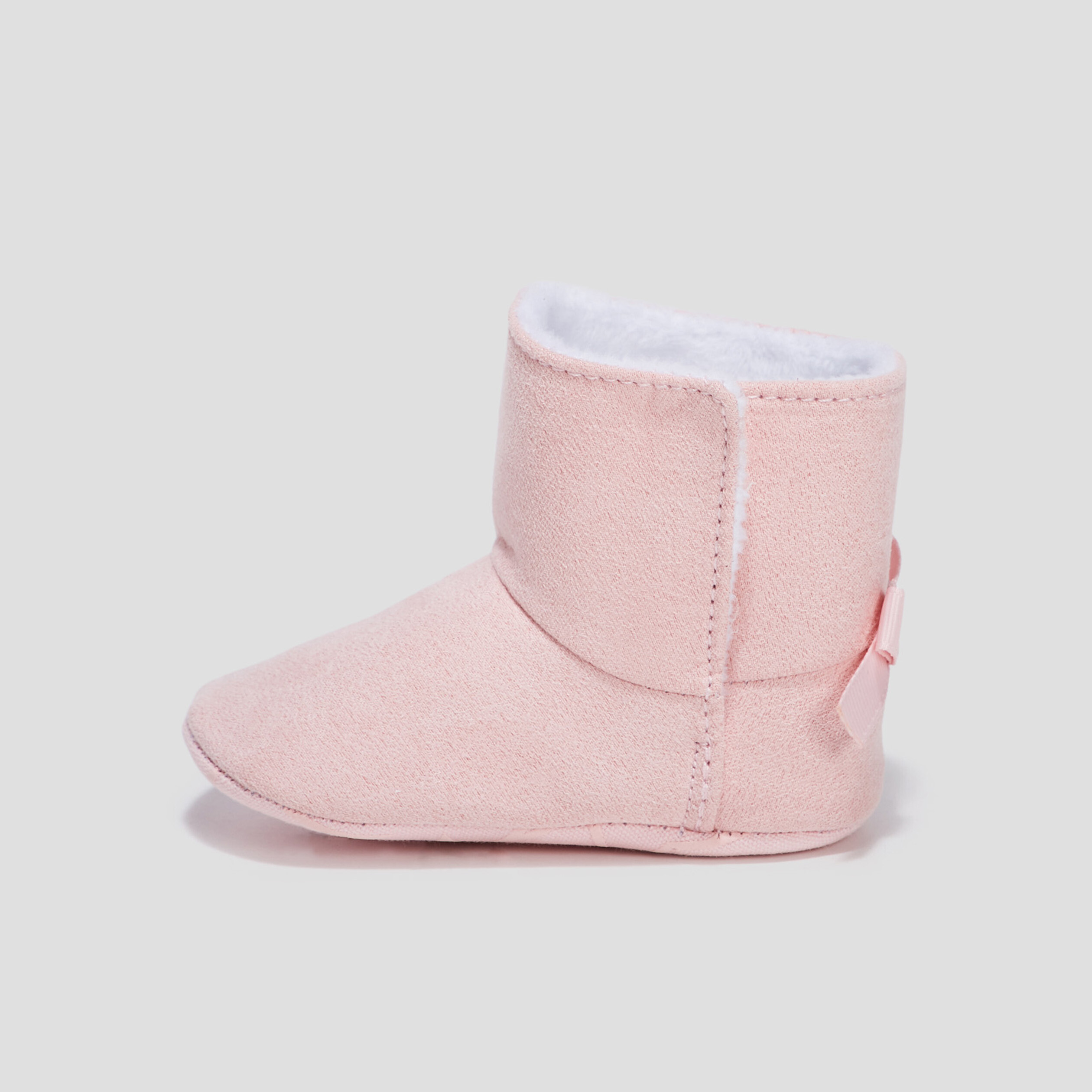 Bottines avec noeuds rose bébé fille | La Halle