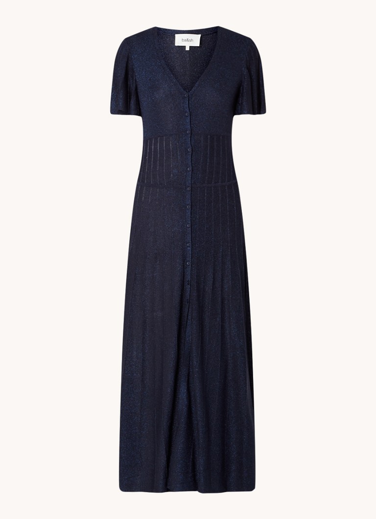 ba&sh  Beryle maxi blousejurk met lurex
