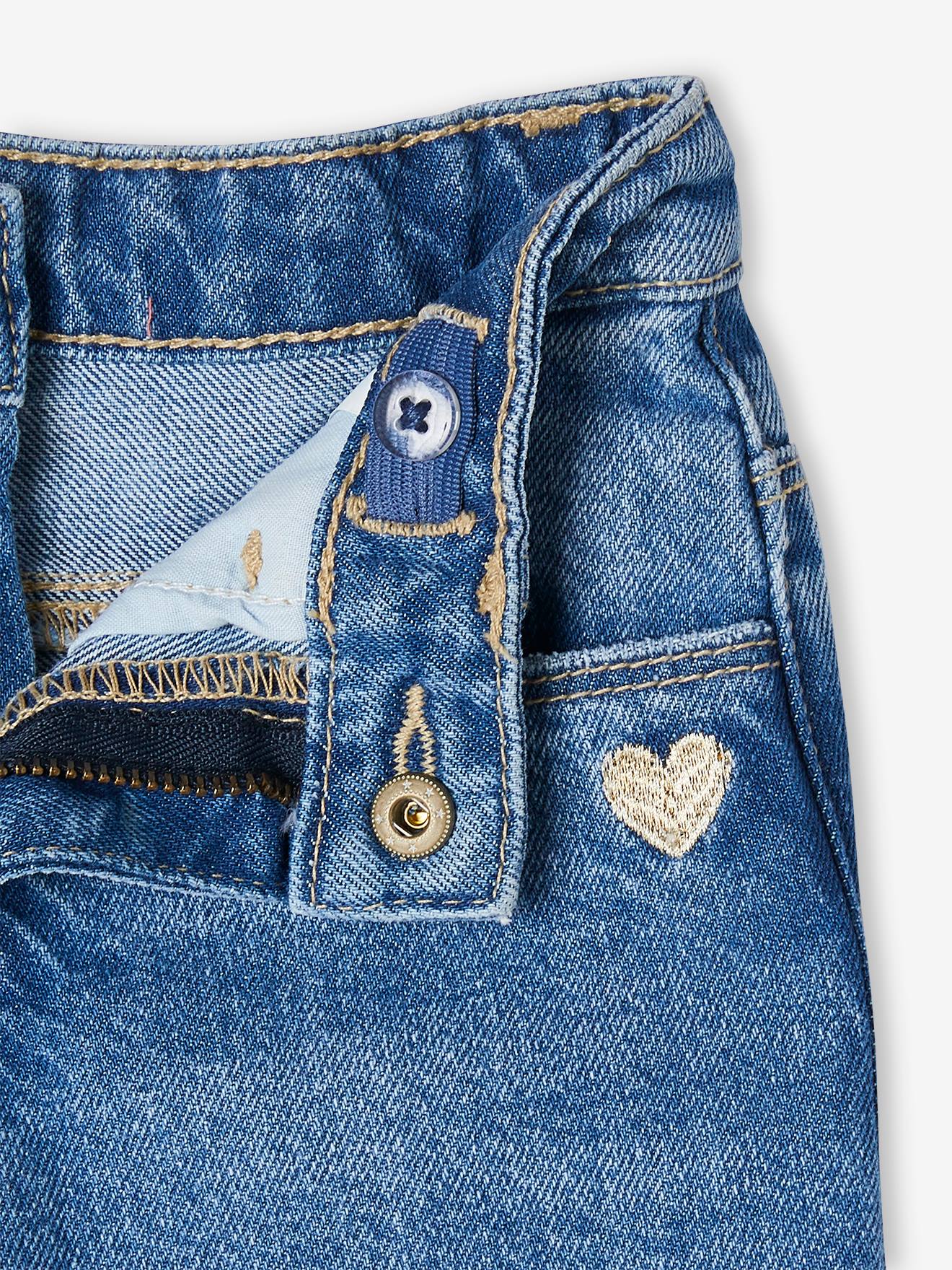 Vertbaudet Mädchen Flare-Jeans - anthrazit