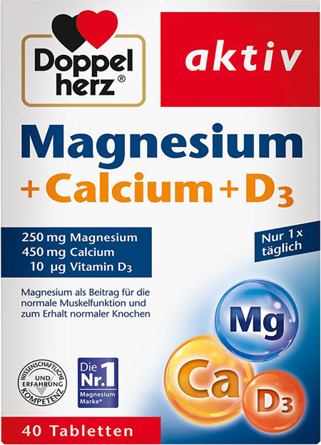 Doppelherz aktiv Magnesium + Calcium + D3