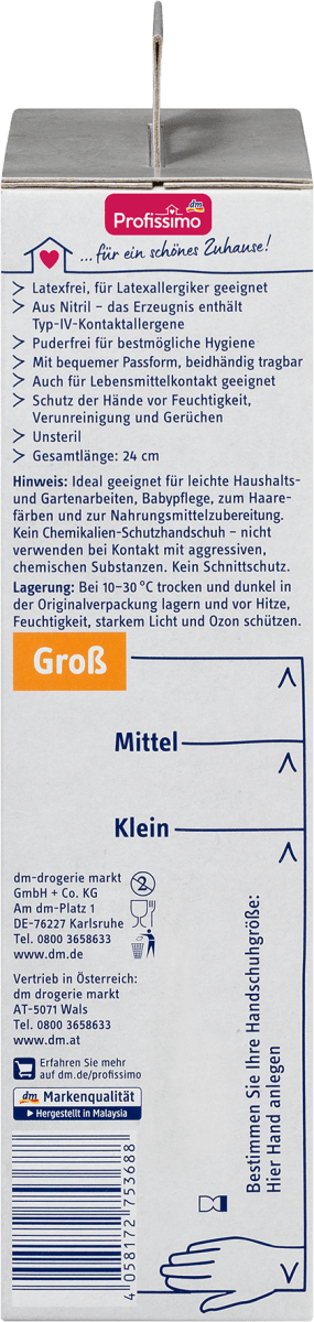Einmal-Handschuhe latexfrei weiß Groß, 60 St