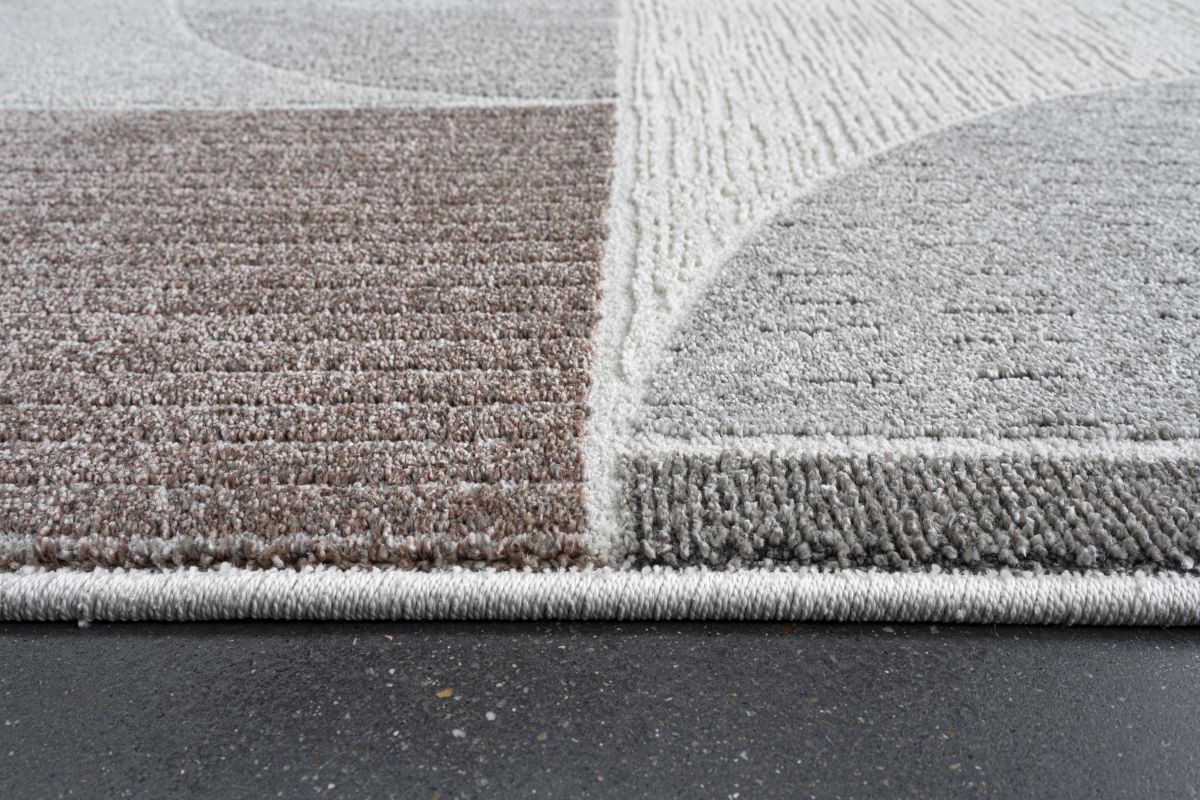 Webteppich Varis Grau-Braun 80 x 150 cm