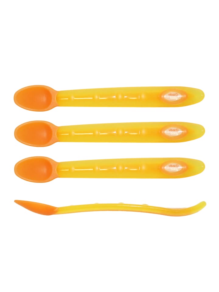 Vital Baby Wärme-Sensor Löffel 4 Stück orange verfärbt sich bei zu heißem Essen günstig kaufen onesize