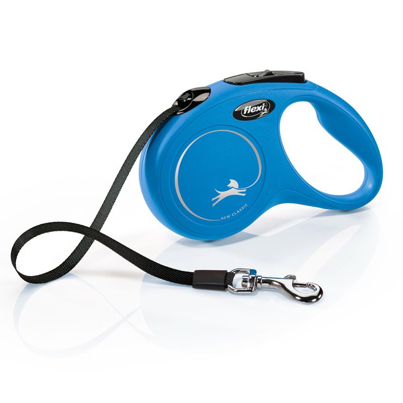 flexi New Classic Gurt-Leine S - blau, 5 m