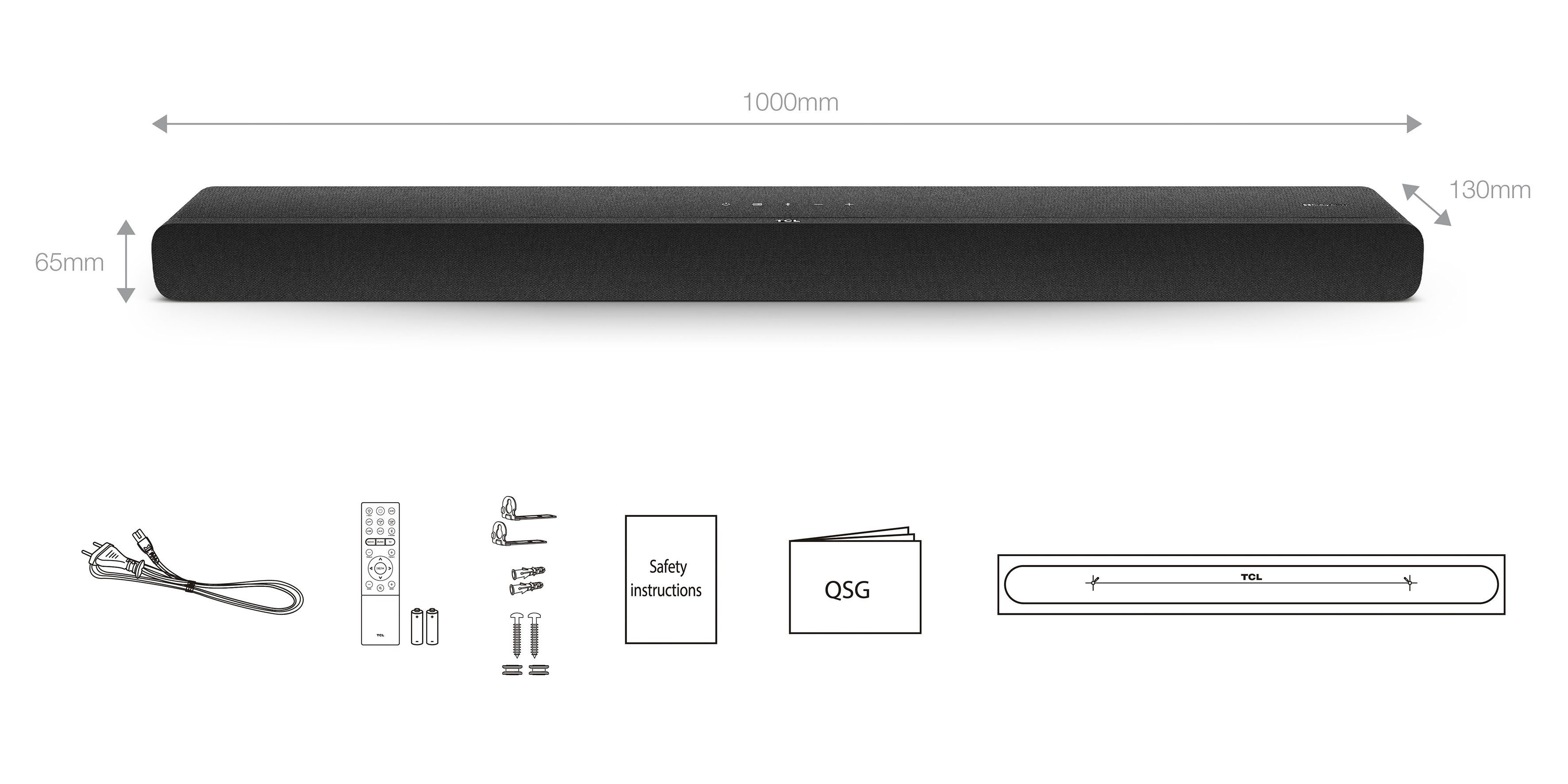 TCL TS8132 3.1.2 Soundbar (Bluetooth, WLAN (WiFi), 260 W, mit kabellosem Subwoofer)