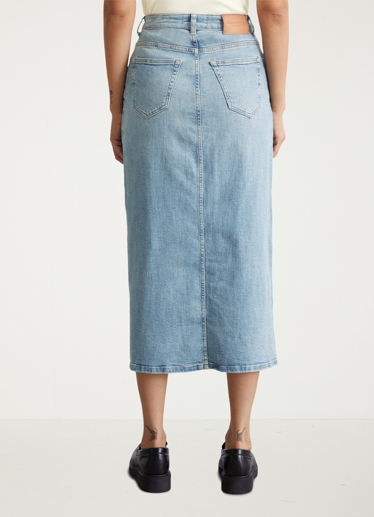 Fustă midi din denim Marc O'Polo cu crăpătură