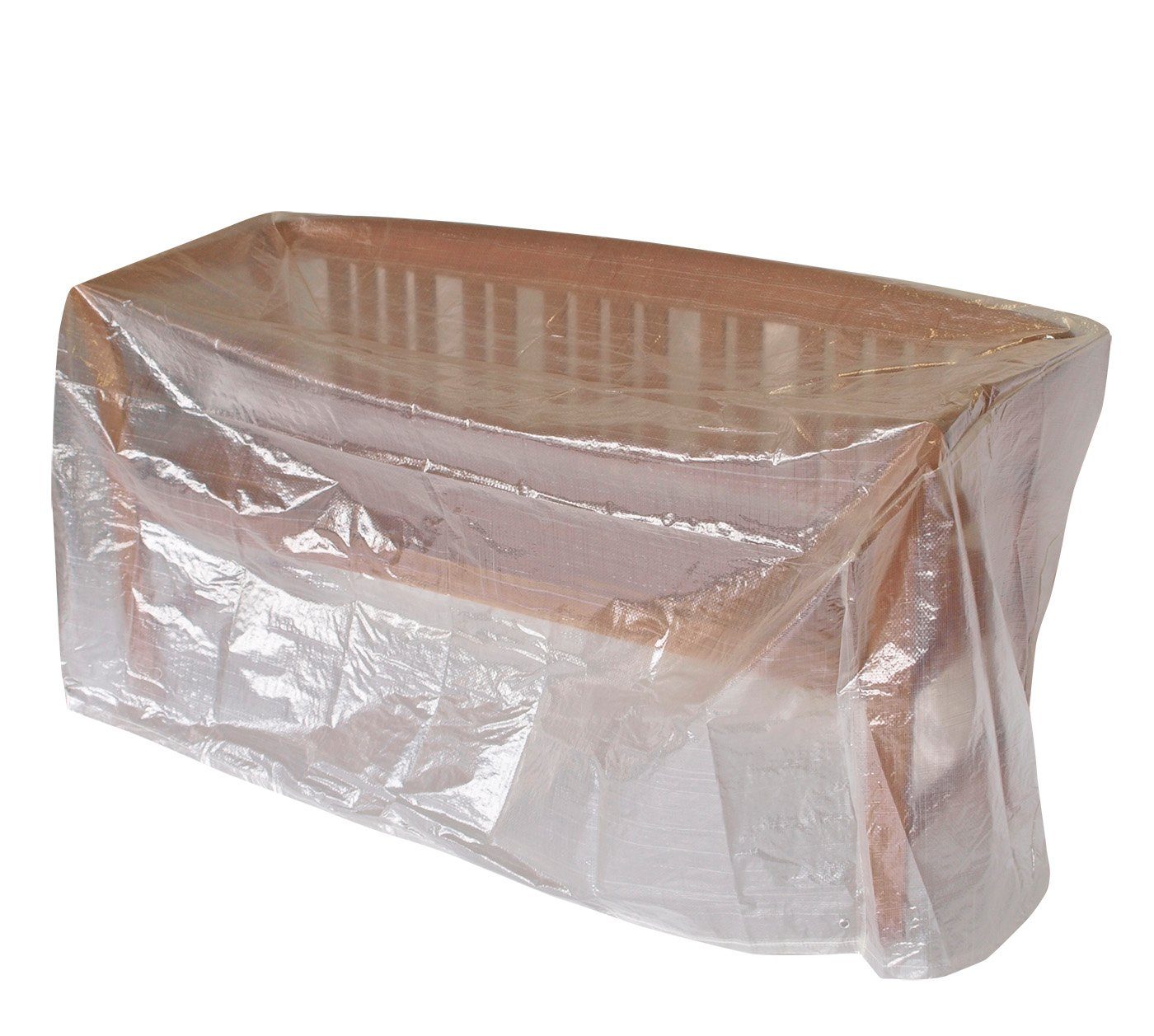 DEGAMO Gartenmöbel-Schutzhülle (1-St), für Gartenbank 4-sitzer 193cm, PE transparent, reißfest und formstabil