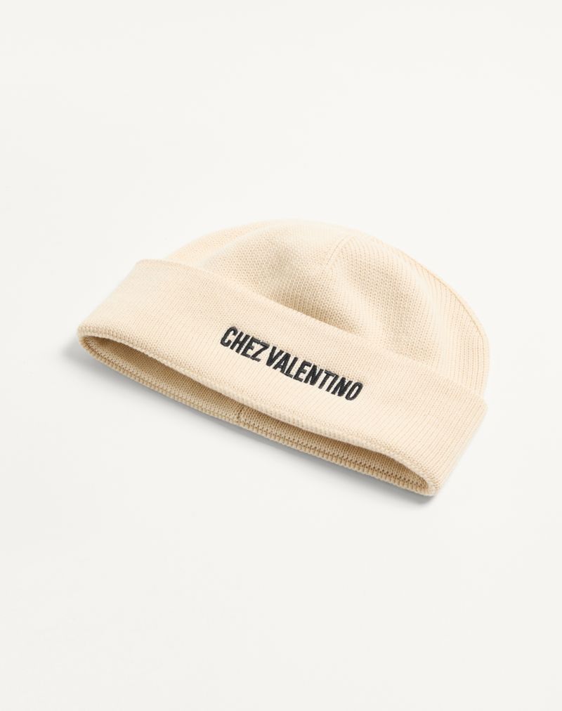 Gorro tricotado em lã da Chez Valentino