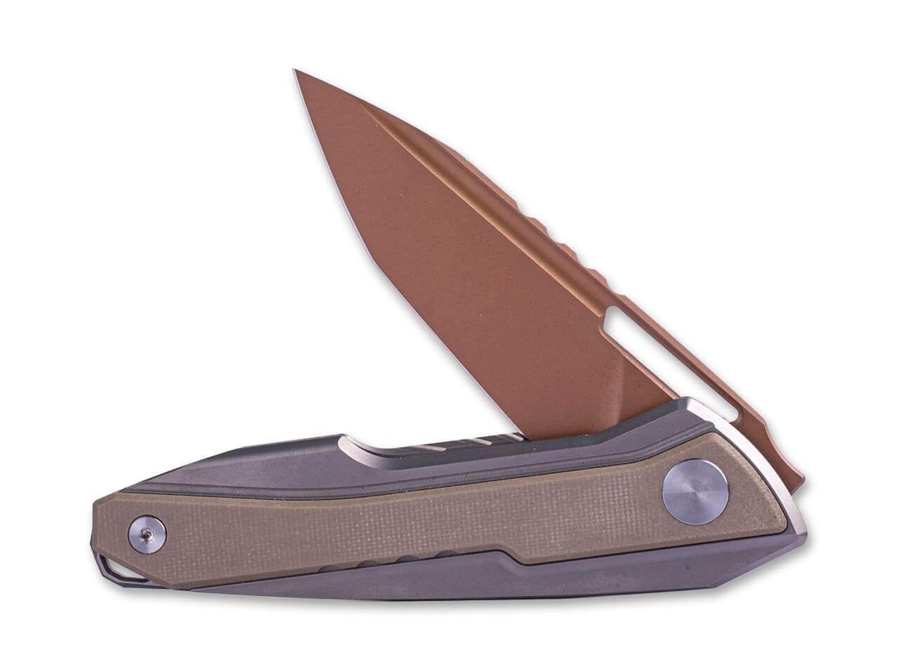 Bullet Frame Lock Titanium G10 Coyote