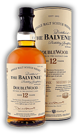 Balvenie DoubleWood 12 Years Balvenie DoubleWood 12 Years Vollmundig mit Orangentönen und Sherrynoten. Alter 12 J. - 0,7	 Liter - Vol 40%