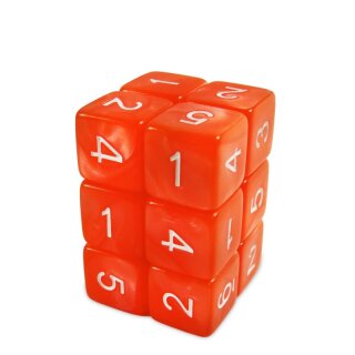 Spielwürfel W6 - Orange 16 mm (12)