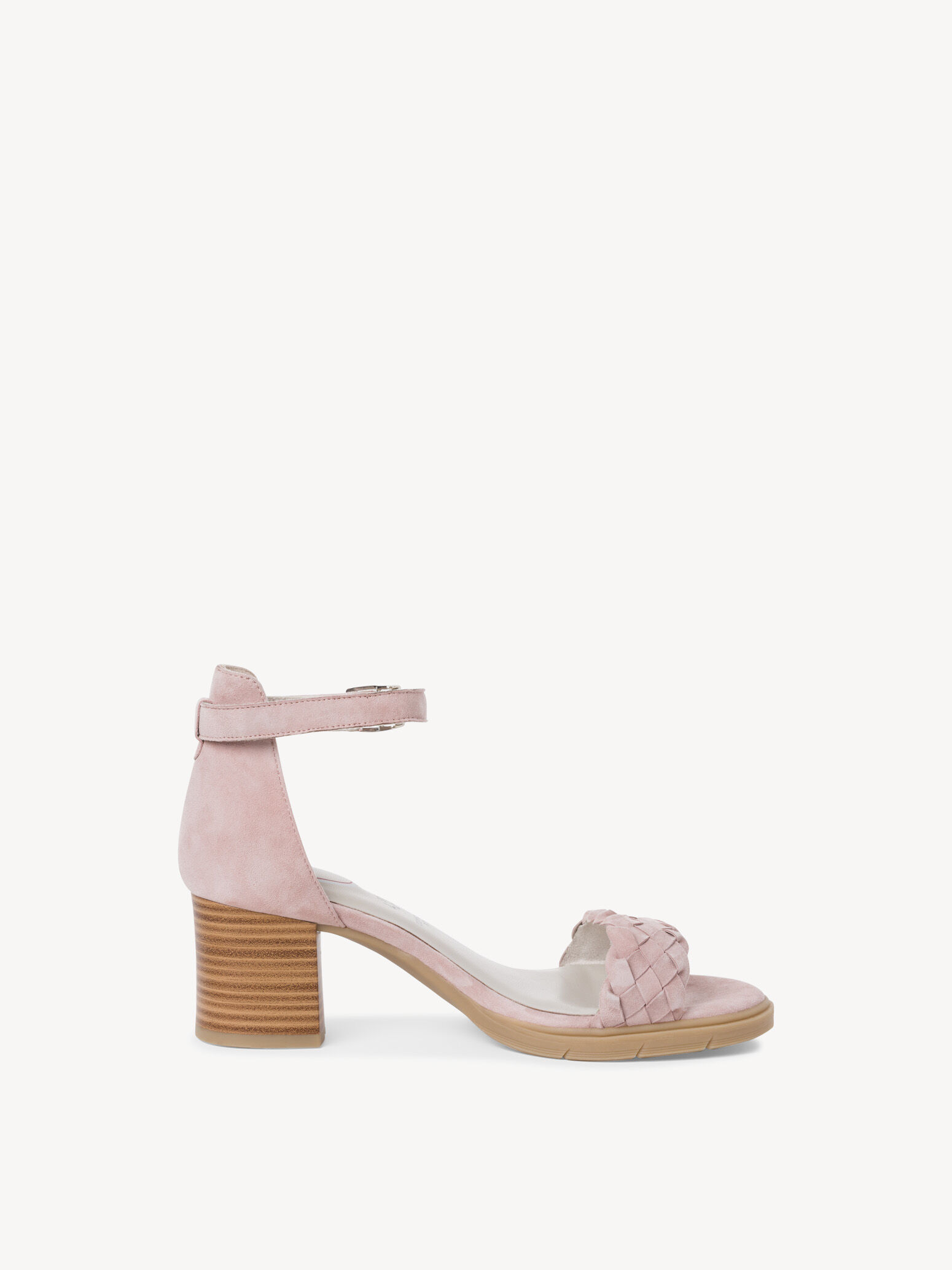 Sandale à talon en cuir - rose