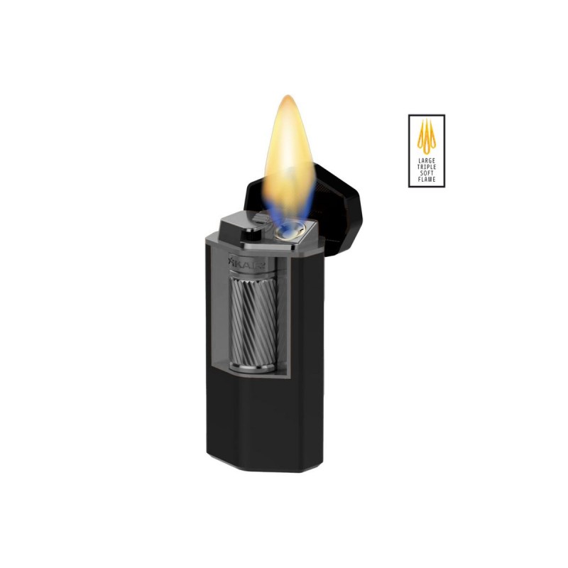 Feuerzeug Jetflamme, Xikar Meridian soft flame black \/ gunmetal