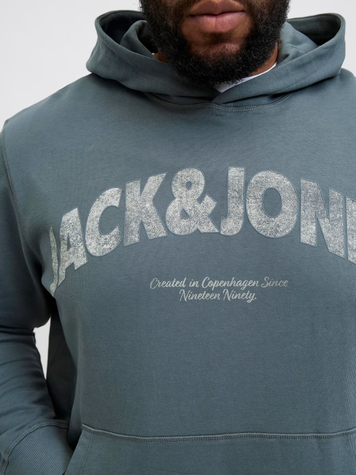 JACK & JONES PLUS Kapuzenpullover in Stormy Weather günstig kaufen