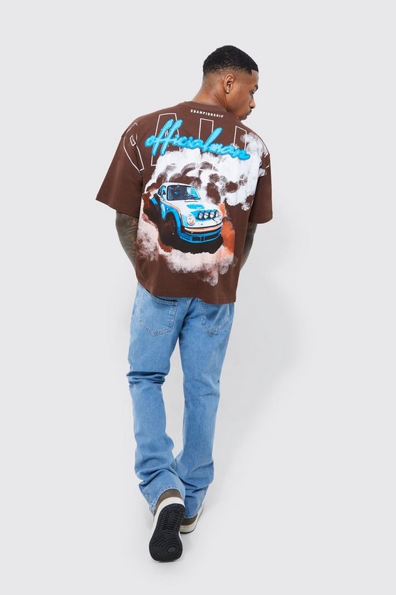 Kastiges Oversize T-Shirt mit Print