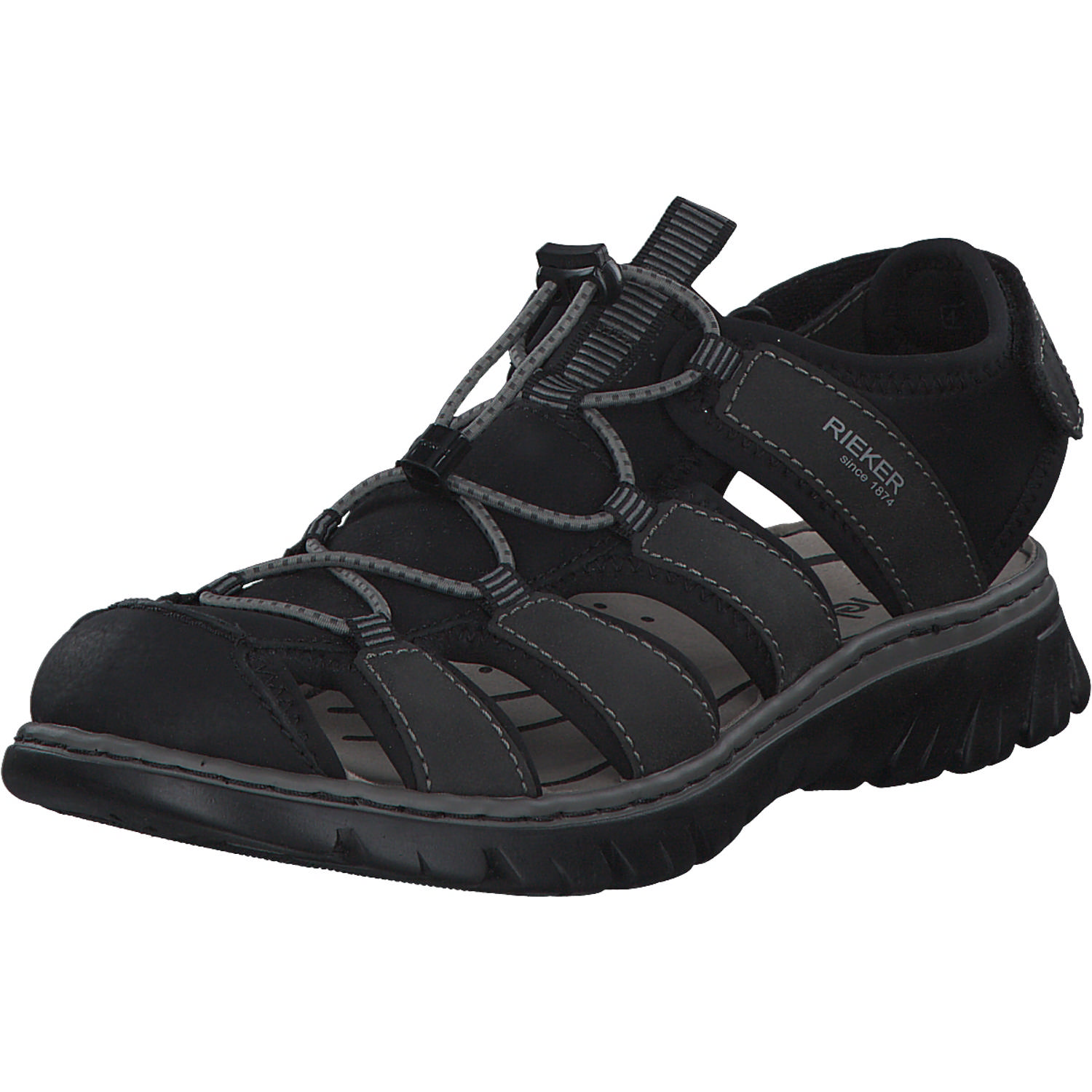 Rieker 26770, Sandalen, Herren, schwarz/schwarz/schwarz