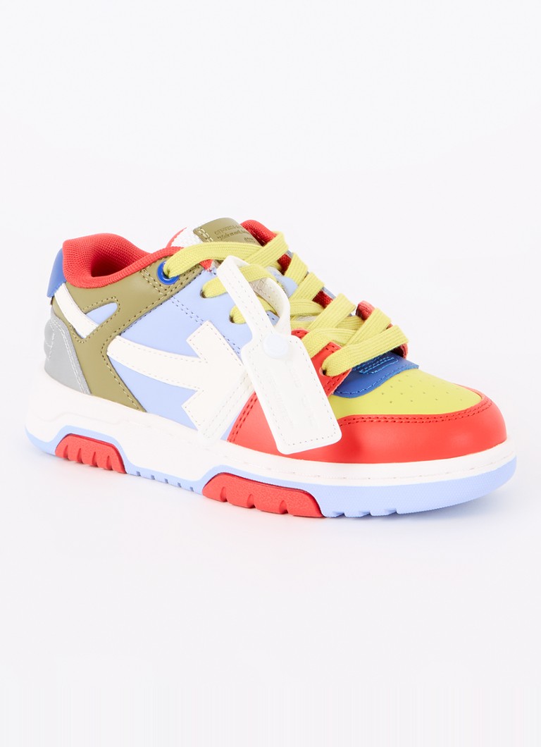 Off-White Out Of Office Ledersneaker mit Farbblockierung