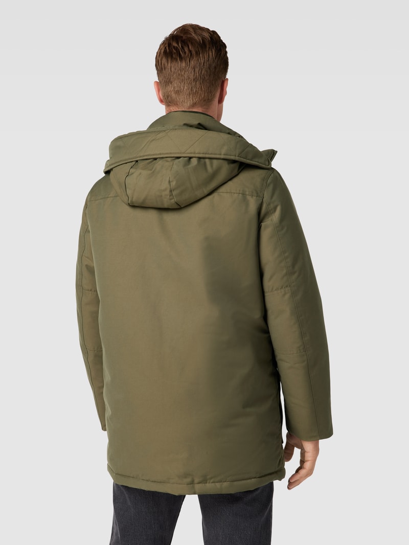 Parka mit abnehmbarer Kapuze Modell 'ROCKIE' in olivgrün