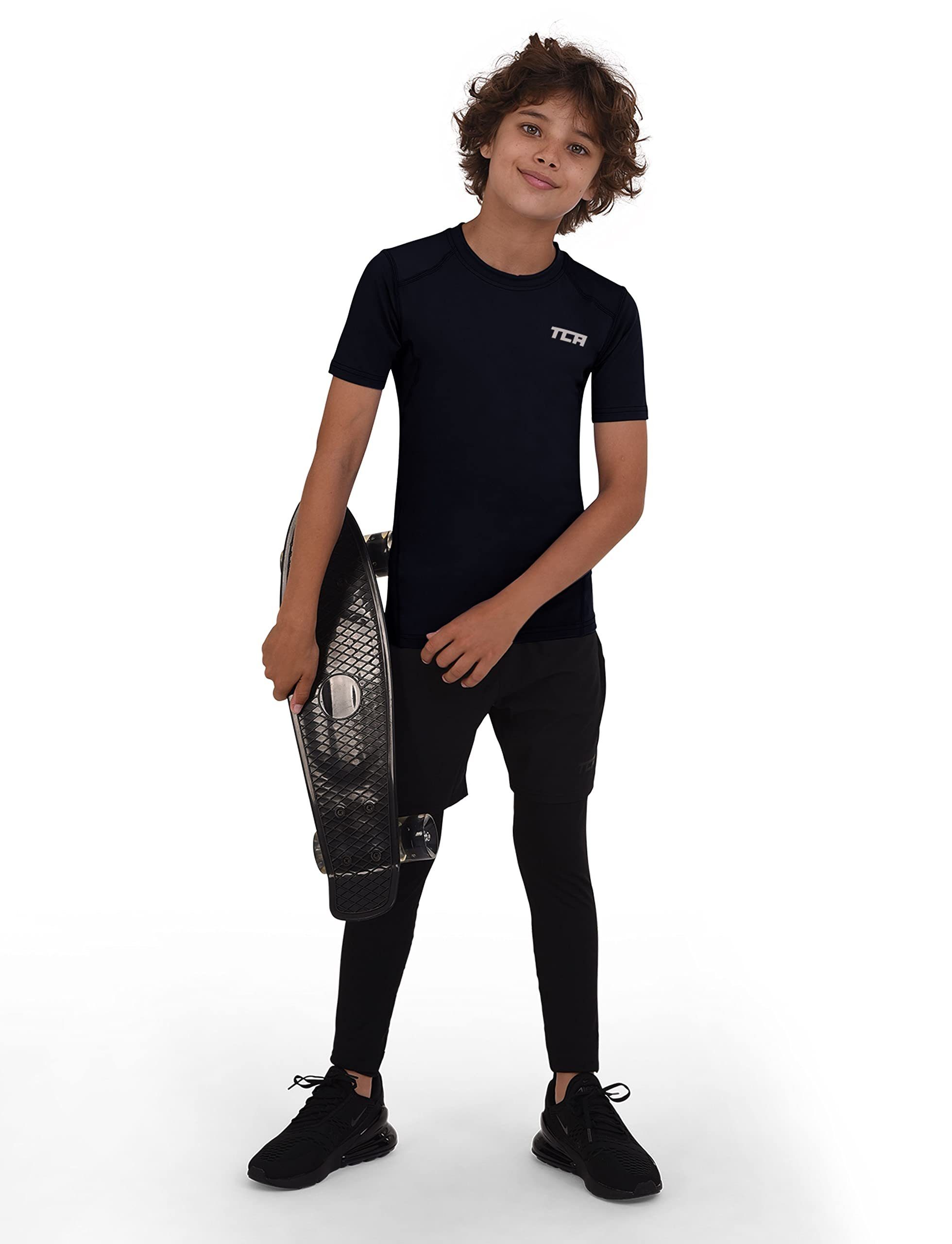 TCA Funktionsunterhemd TCA Herren HyperFusion Sportshirt, kurzärmlig, elastisch - Dunkelblau