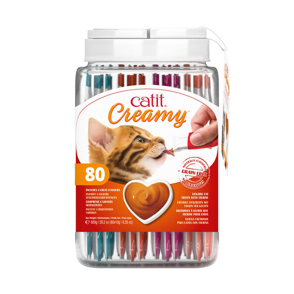 Geschenkdose Katzensnack Creamy, 80 x 10 g