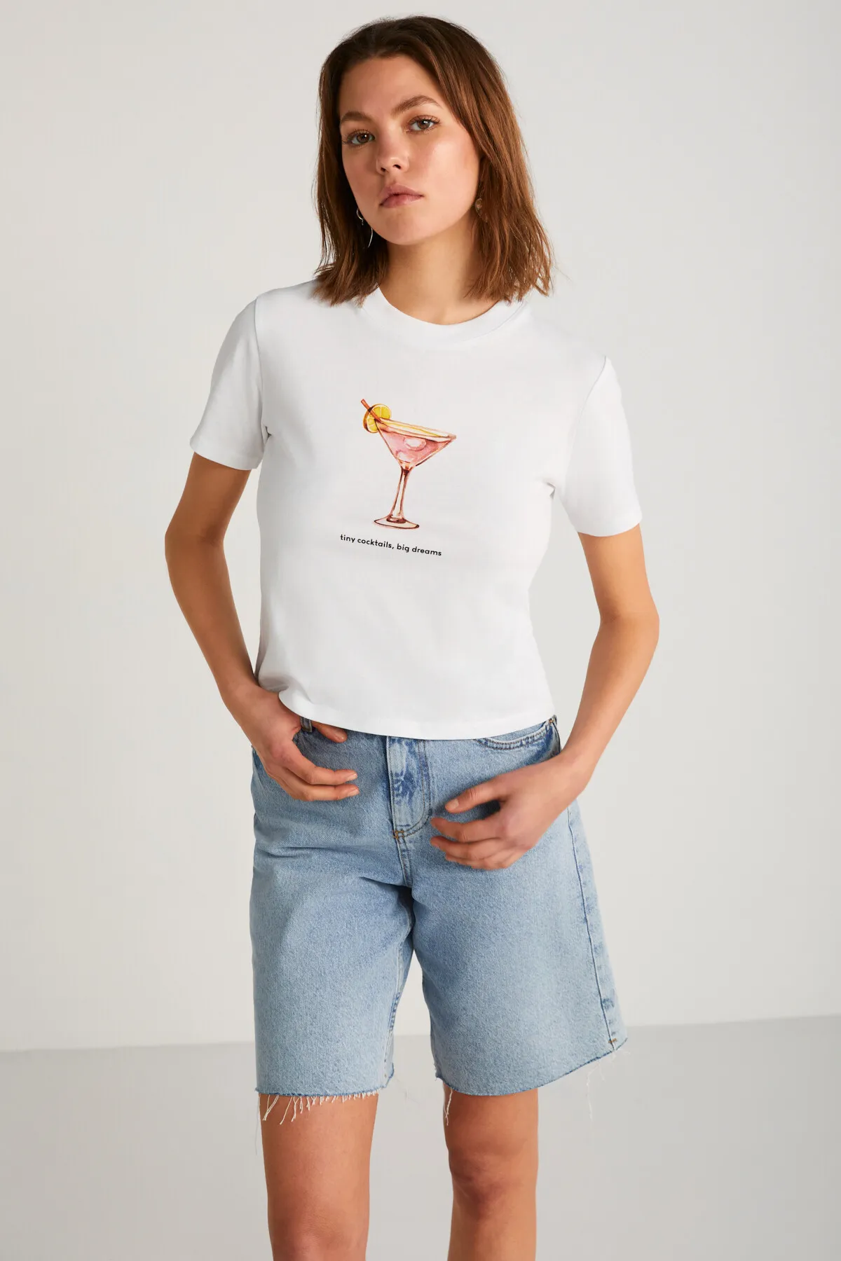 GRIMELANGE  T-Shirt - Weiß - Schnitt