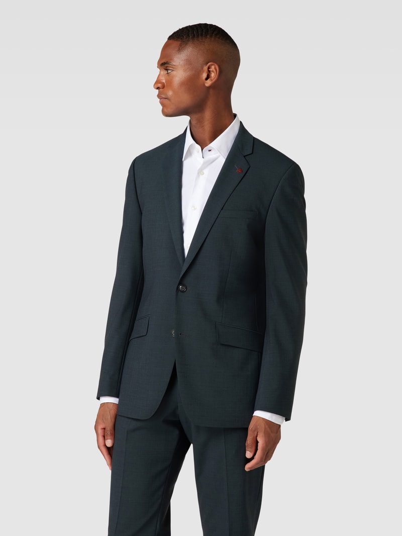 Slim Fit Anzug mit 2-Knopf-Sakko in dunkelgrün