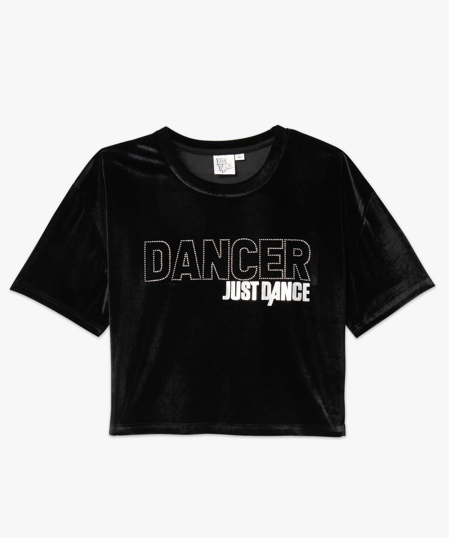 Tee-shirt femme en velours avec strass - Just Dance violet fonce | GEMO