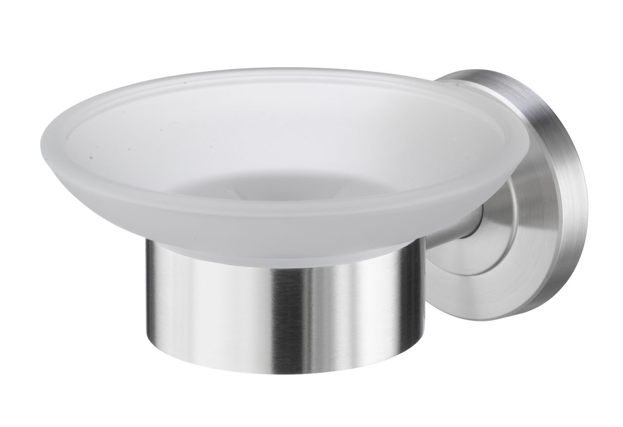 Weles AMARE Seifenschale mit Wandhalter, Silber