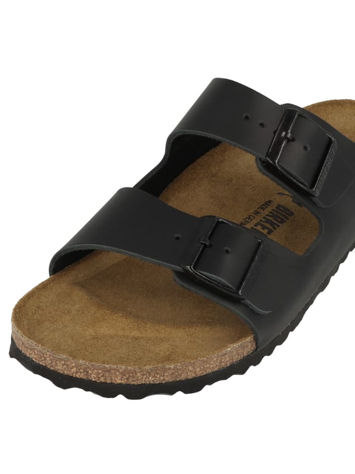 Birkenstock Sandale Arizona Naturleder schmal in schwarz günstig kaufen