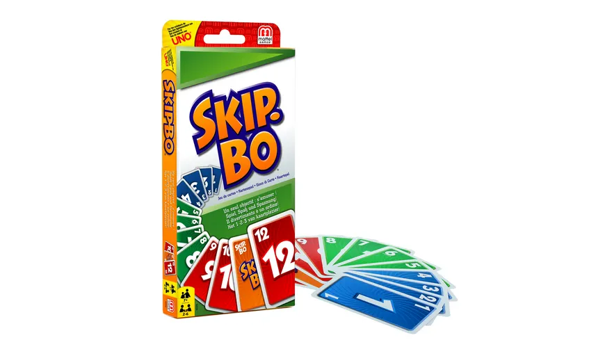 Mattel Games SKIP-BO, Kartenspiel, Gesellschaftsspiel, Familienspiel, Kinderspiel