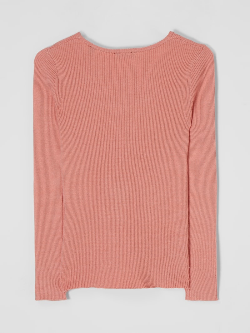 Pullover mit Rippenstruktur in altrosa