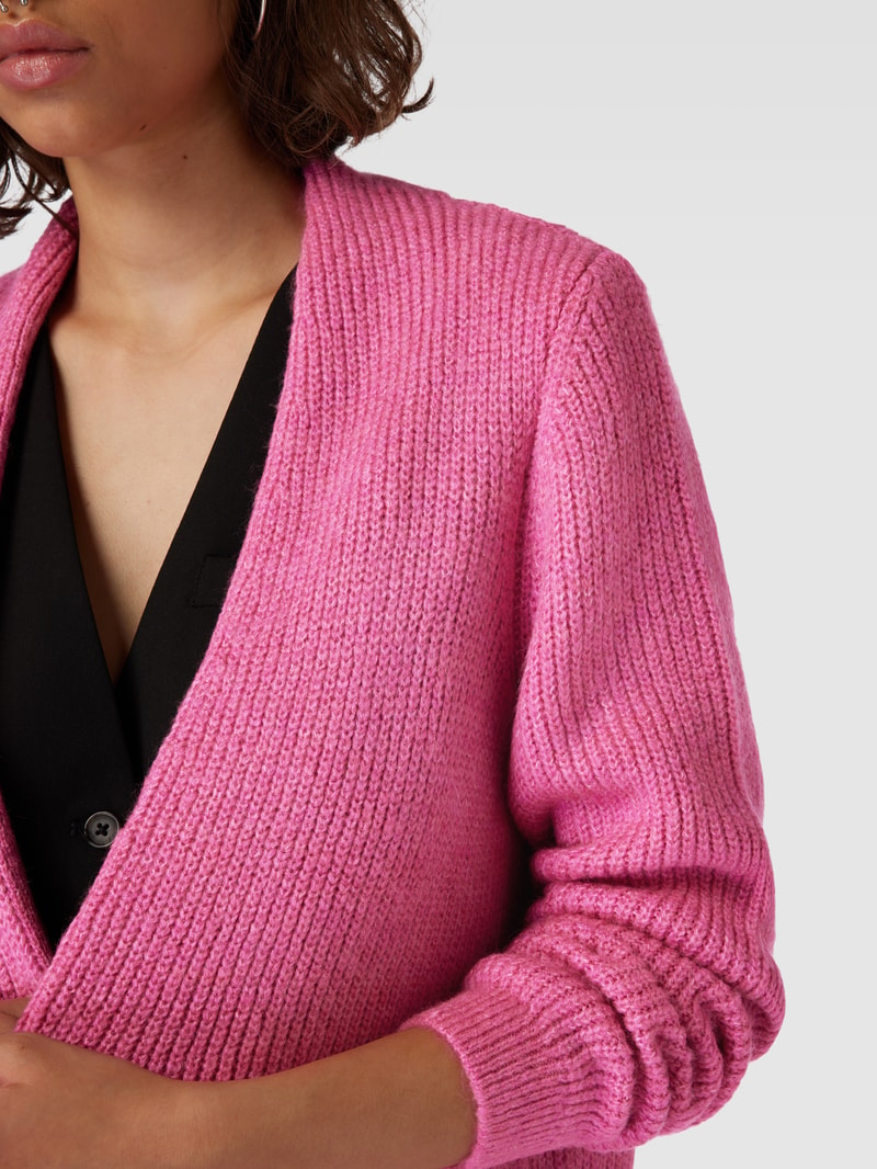 Cardigan mit Eingrifftaschen Modell 'JADE' in pink meliert