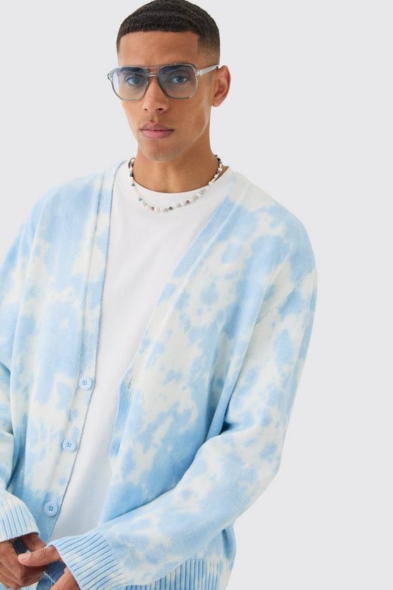 Oversize Cardigan in Hellblau