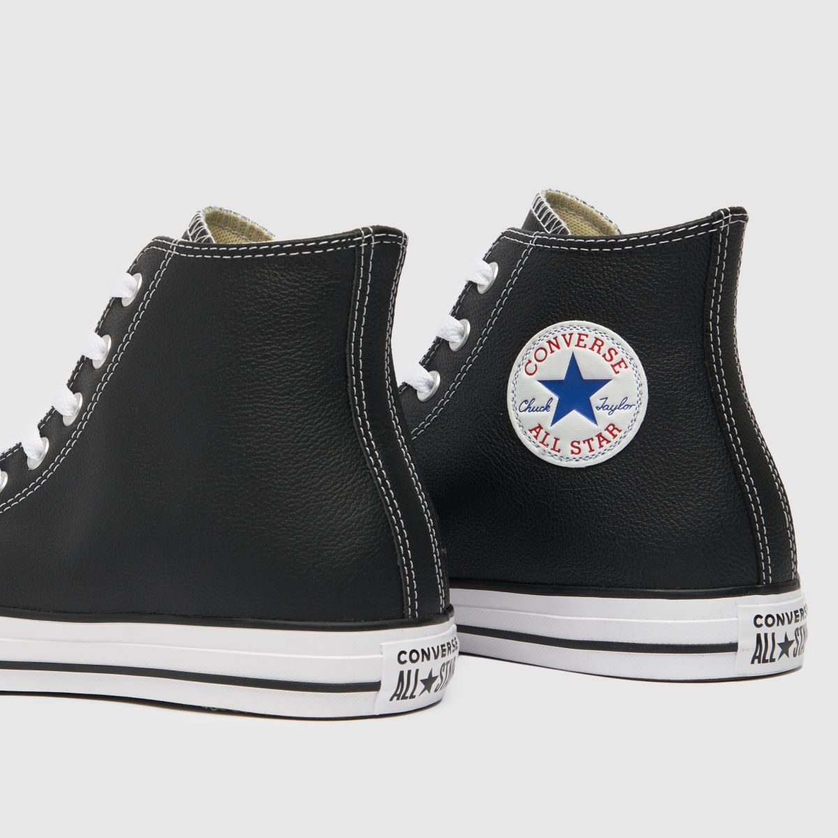 Converse All Star Hi bőrcipő fekete és fehér színben