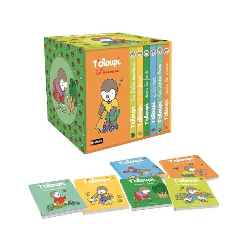 Coffret Bibliotheque tchoupi animaux - Nathan Jeunesse