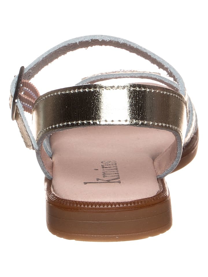 kmins Leder-Sandalen in Gold günstig kaufen 28