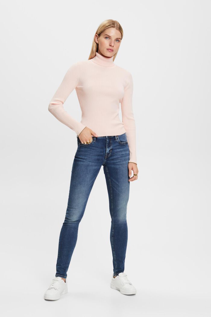 Skinny Jeans mit mittlerer Bundhöhe