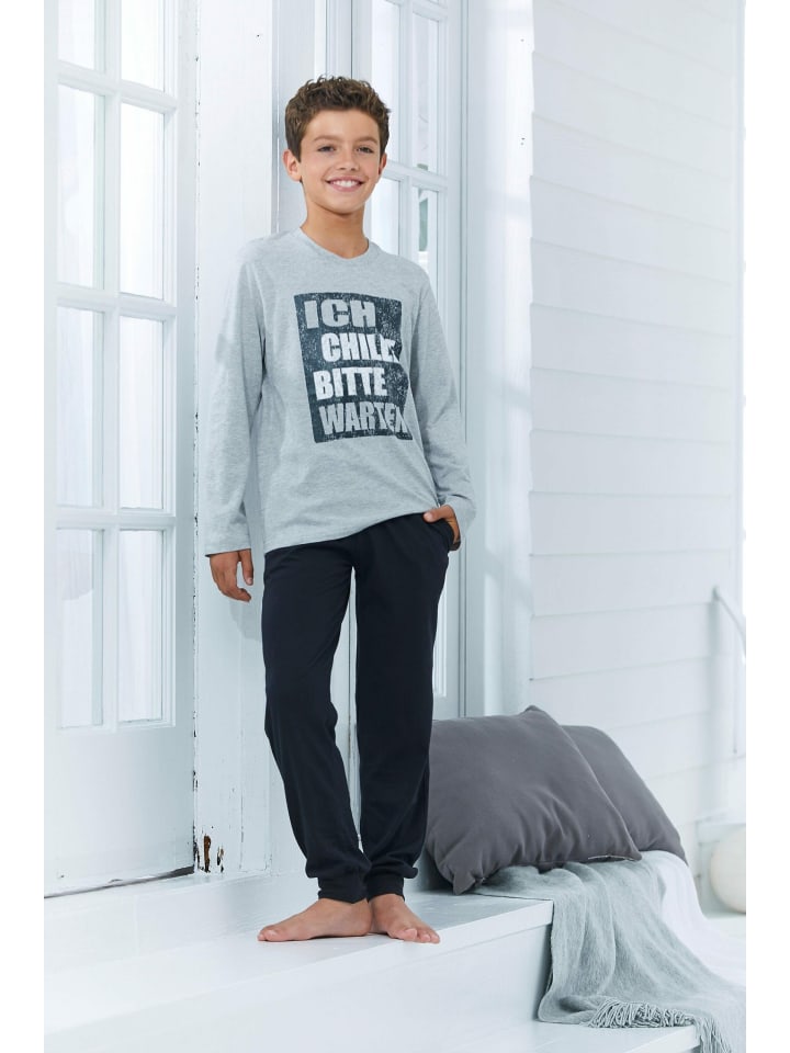 AUTHENTIC LE JOGGER Pyjama in marine-anthrazit günstig kaufen 182