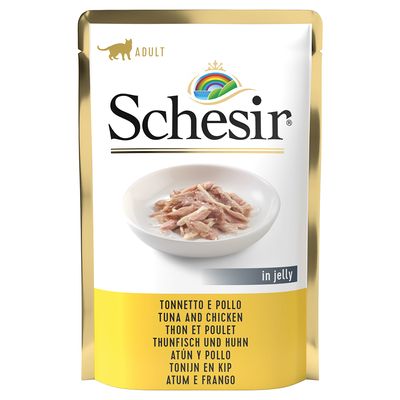 20 + 4 gratis! 24 x 85 g Schesir Jelly Pouch