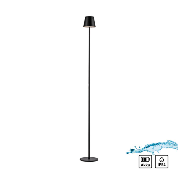 LED-Akku-Stehleuchte Buria, schwarz