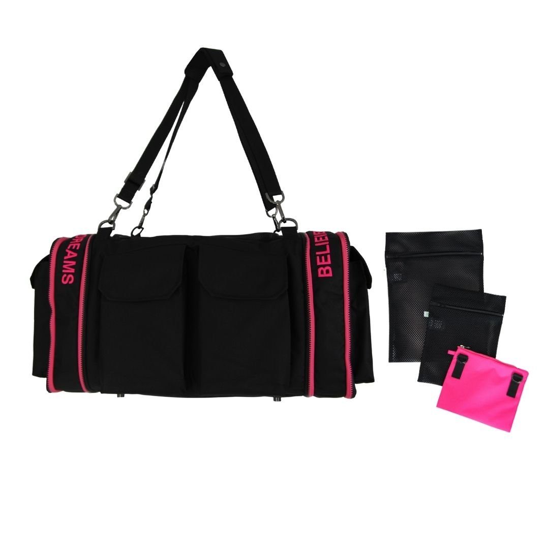 modulabag Sporttasche modulabag® modulare Tasche - Journey - stabile Tasche in 5 Farben (Set, 11-teilig), Motivations-Edition mit besticktem Spruchband LIFE IS A JOURNEY