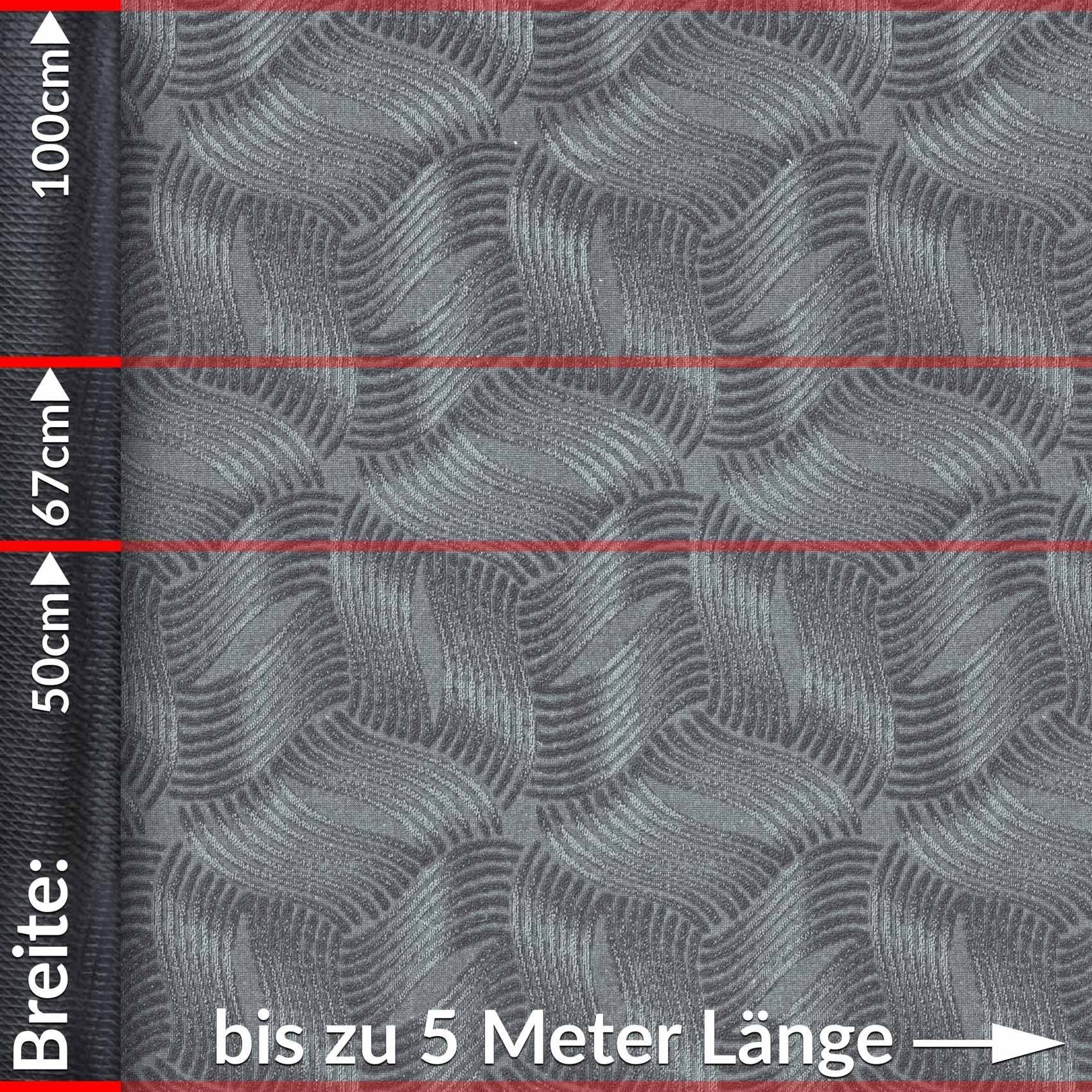 Küchenläufer Flurläufer Küchenläufer Teppichläufer Textil JULIANNA Premium Wellen, ANRO, Rechteckig, Höhe: 3 mm, Textil