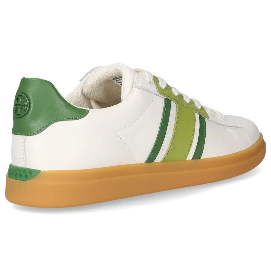 Tory Burch - Sneaker low HOWELL T Kalbsleder Logo grün - weiß