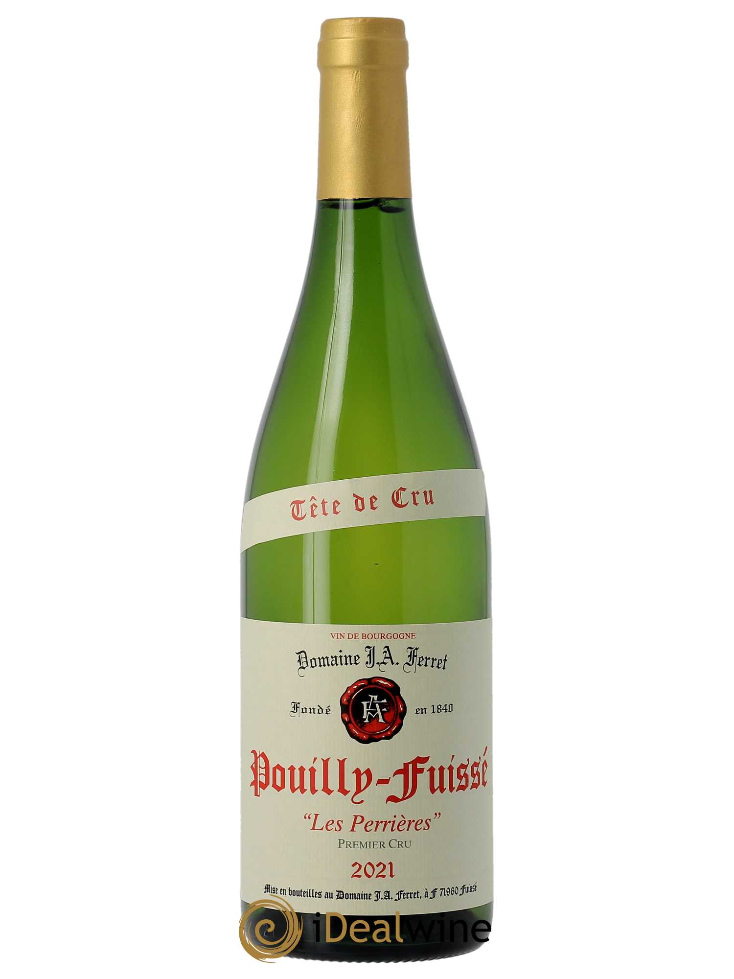 Pouilly-Fuissé Tête de Cru Les Perrières J.A. Ferret (Domaine)  2021 - Lot de 1 Bouteille