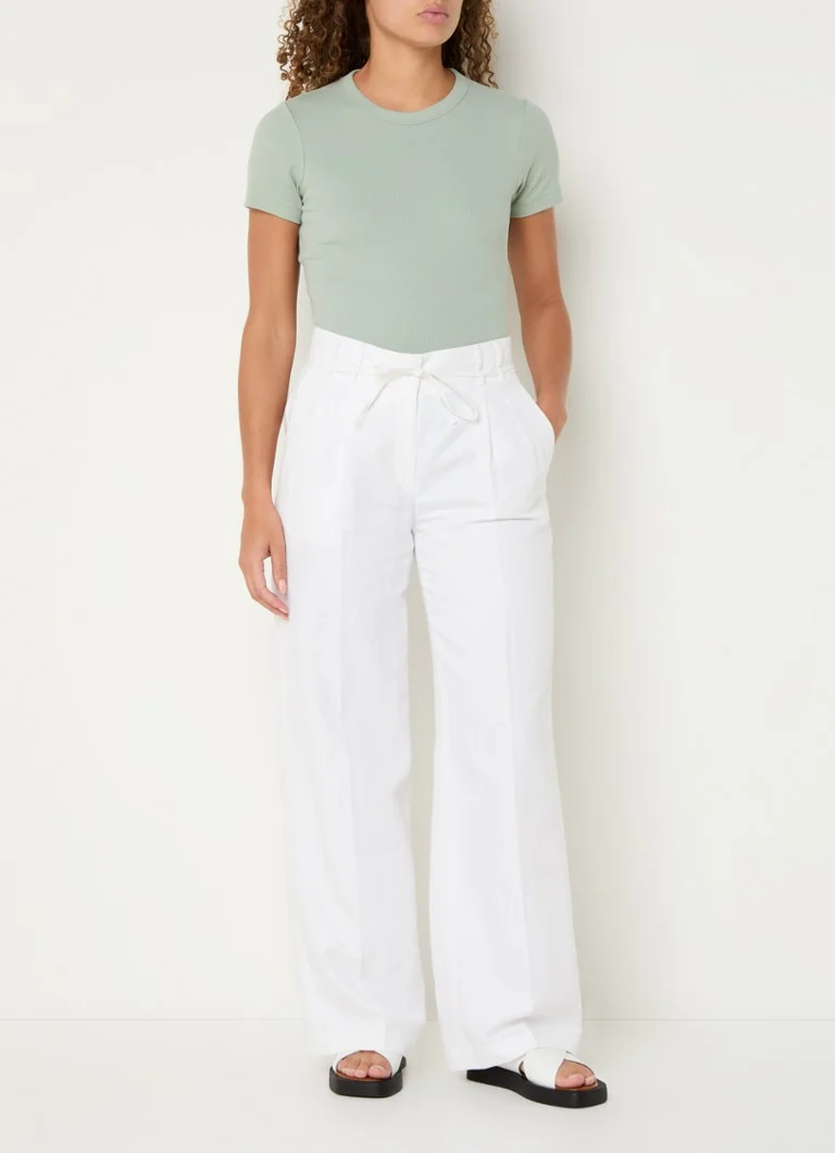OPUS Samuna T-shirt with ribbed structure